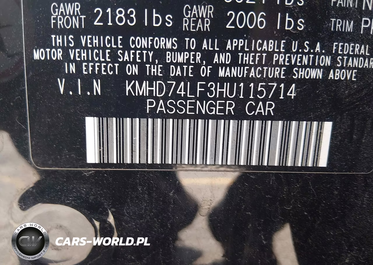 2017 Hyundai Elantra Se VIN:KMHD74LF3HU115714 - 9