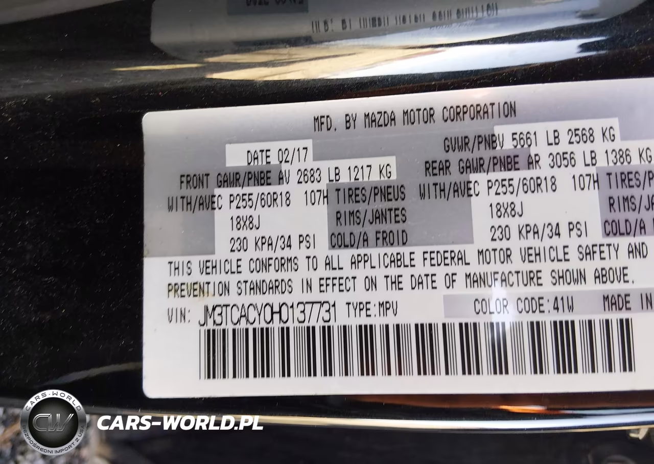 2017 Mazda Cx-9 Touring VIN:JM3TCACY0H0137731 - 9