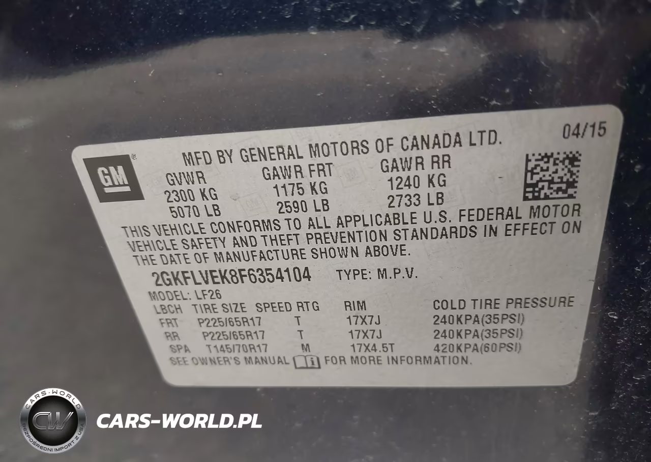 2015 GMC Terrain Sle-1 VIN:2GKFLVEK8F6354104 - 9