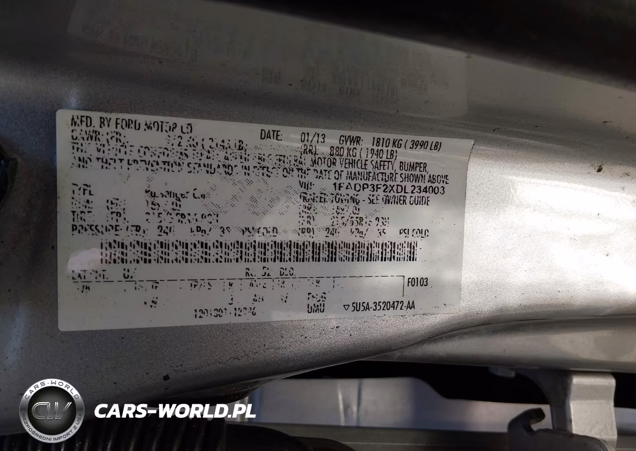 2013 Ford Focus Se VIN:1FADP3F2XDL234003 - 9