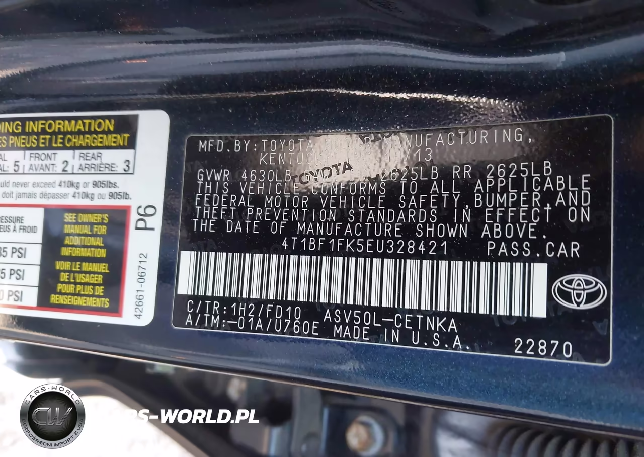 2014 Toyota Camry L-Le-Se-Se Sport-Xle VIN:4T1BF1FK5E4328421 - 9