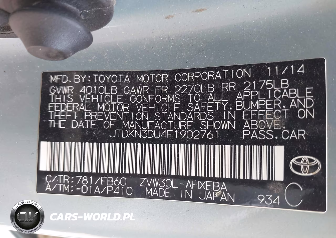 2015 Toyota Prius Three VIN:JTDKN3DU4F1902761 - 9
