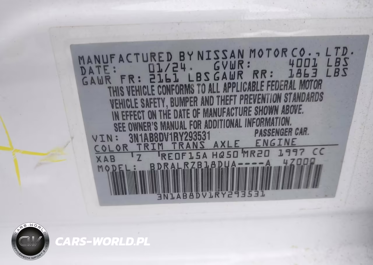 2024 Nissan Sentra Sr Xtronic Cvt VIN:3N1AB8DV1RY293531 - 9