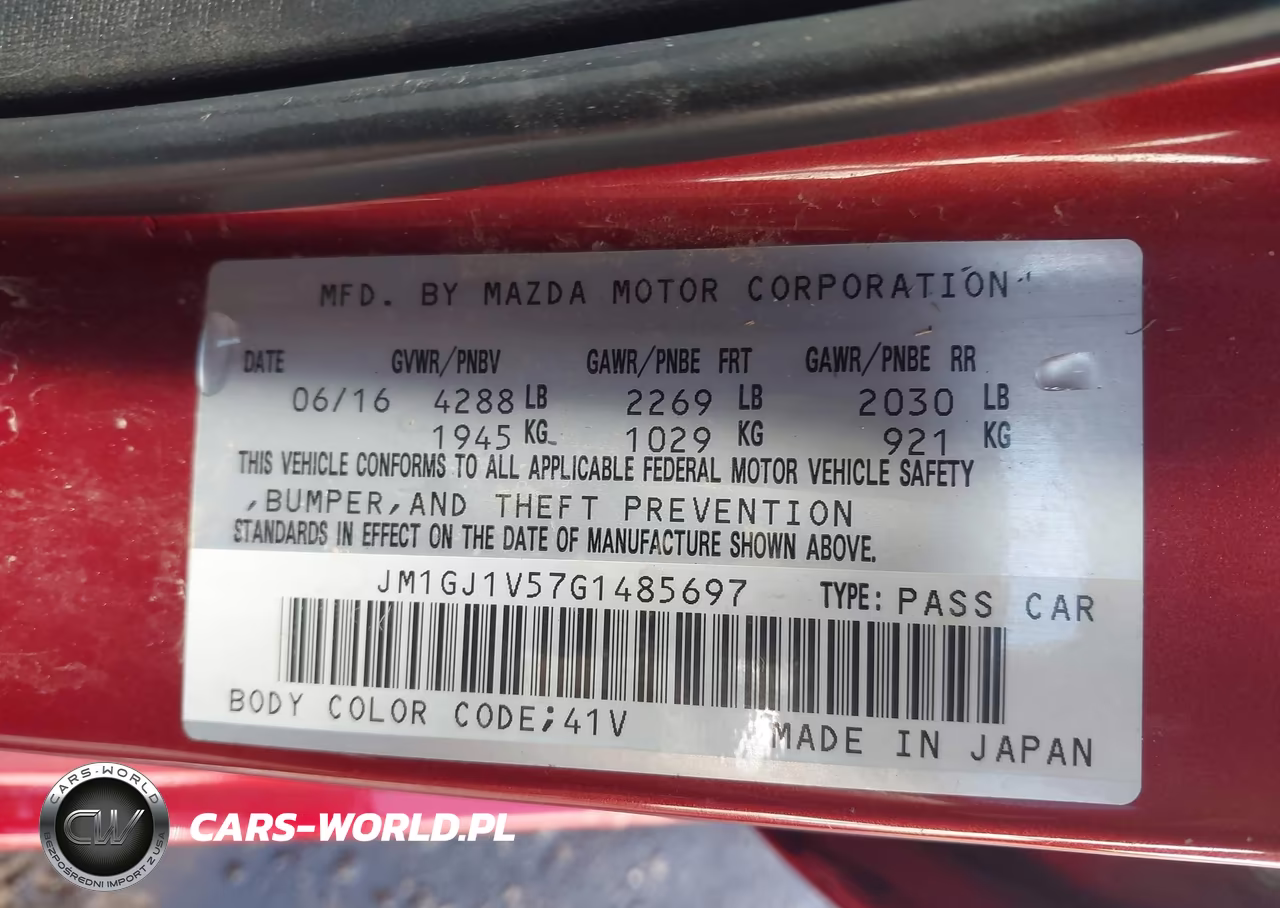 2016 Mazda Mazda6 I Touring VIN:JM1GJ1V57G1485697 - 9