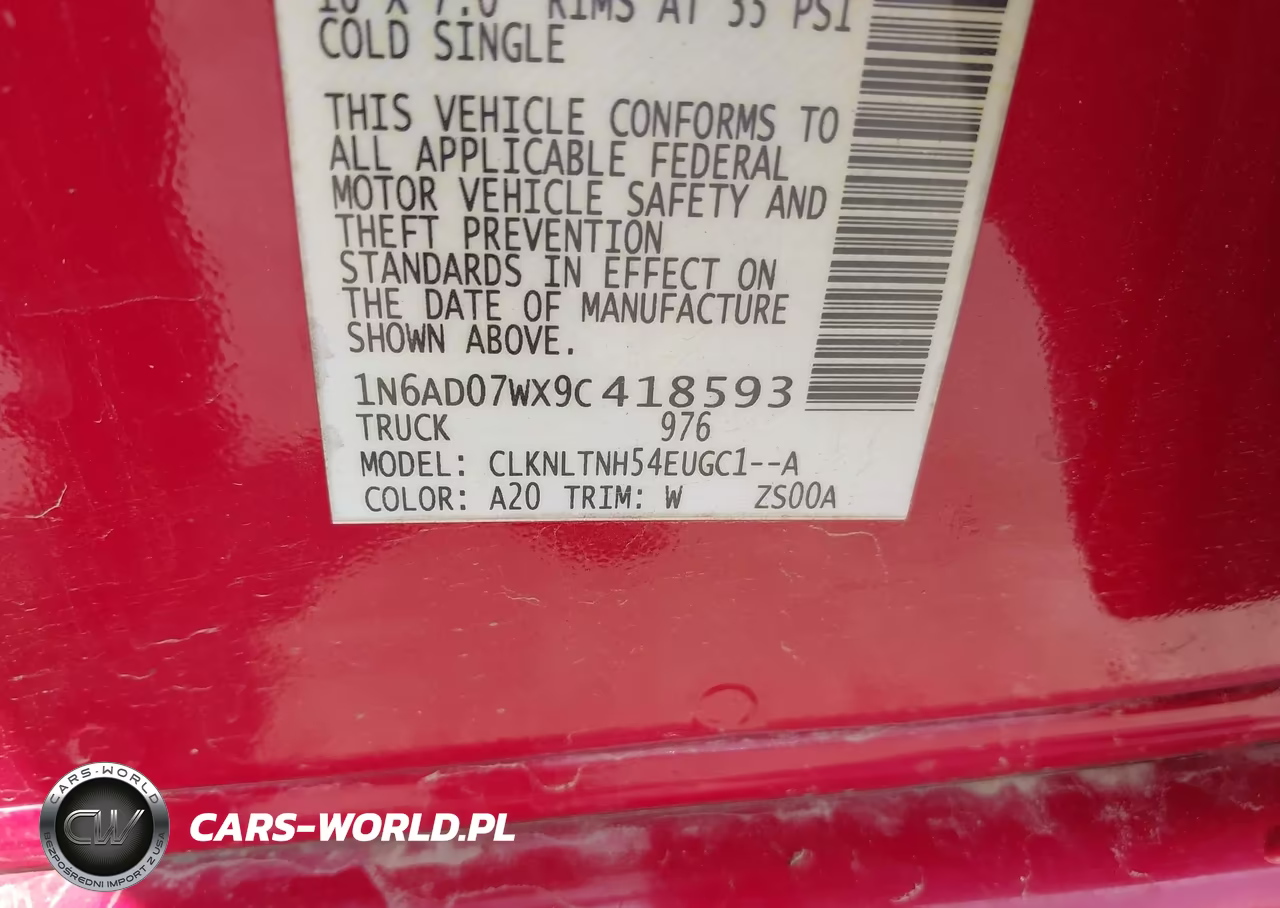 2009 Nissan Frontier Se VIN:1N6AD07WX9C418593 - 9