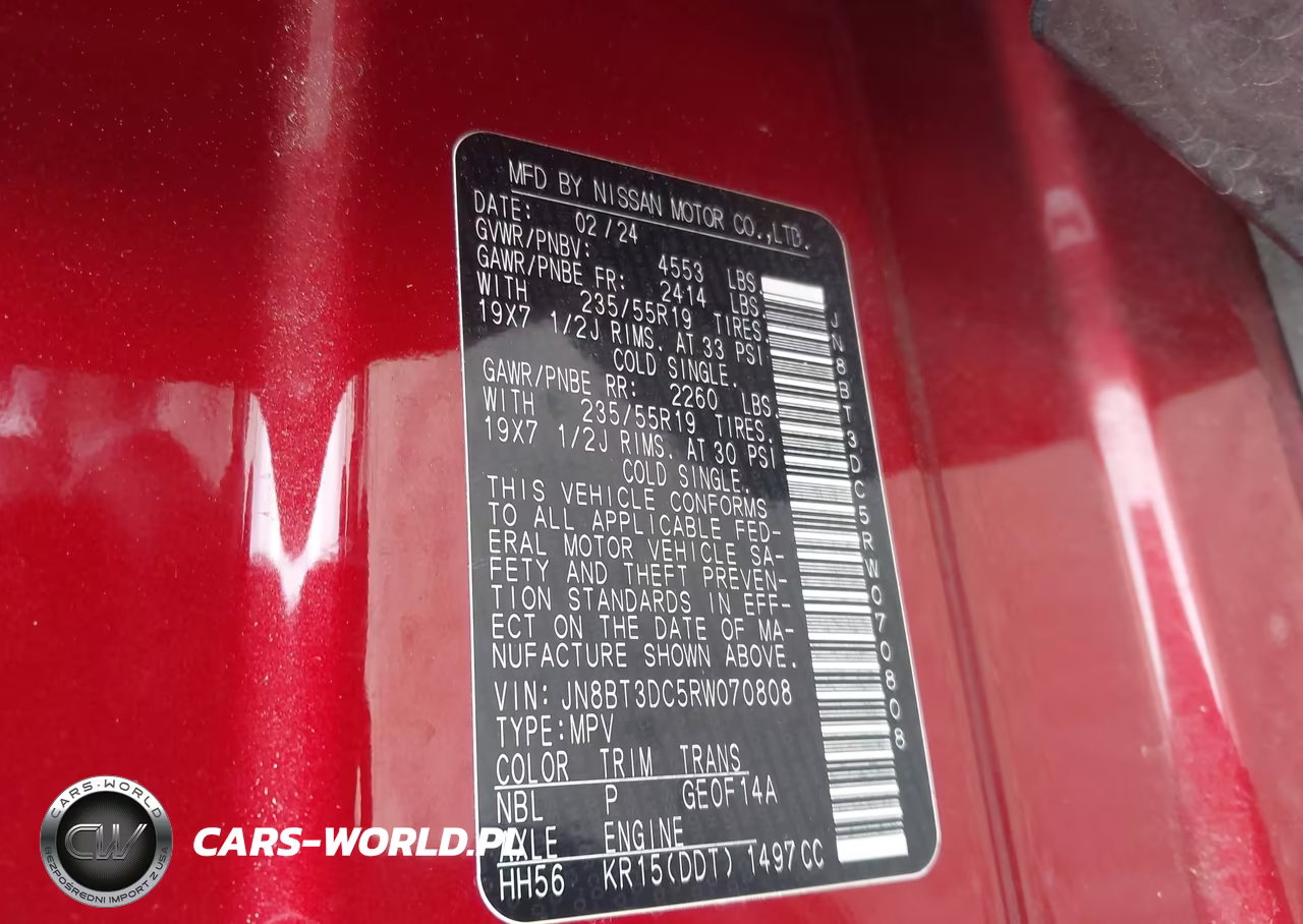 2024 Nissan Rogue Platinum Fwd VIN:JN8BT3DC5RW070808 - 9