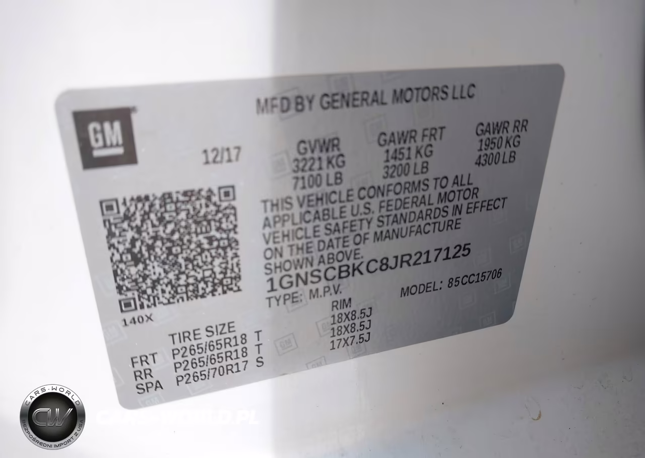 2018 Chevrolet Tahoe Lt VIN:1GNSCBKC8JR217125 - 9