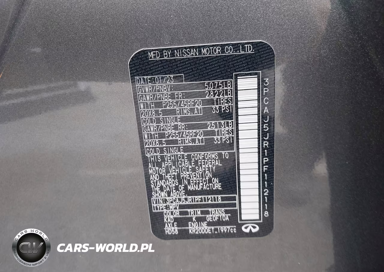 2023 Infiniti Qx55 Luxe Awd VIN:3PCAJ5JR1PF112118 - 9