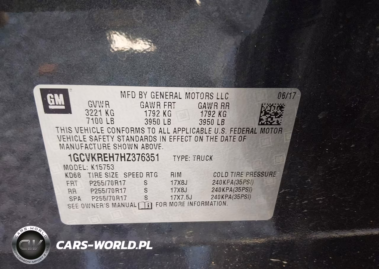 2017 Chevrolet Silverado 1500 1Lt VIN:1GCVKREH7HZ376351 - 9