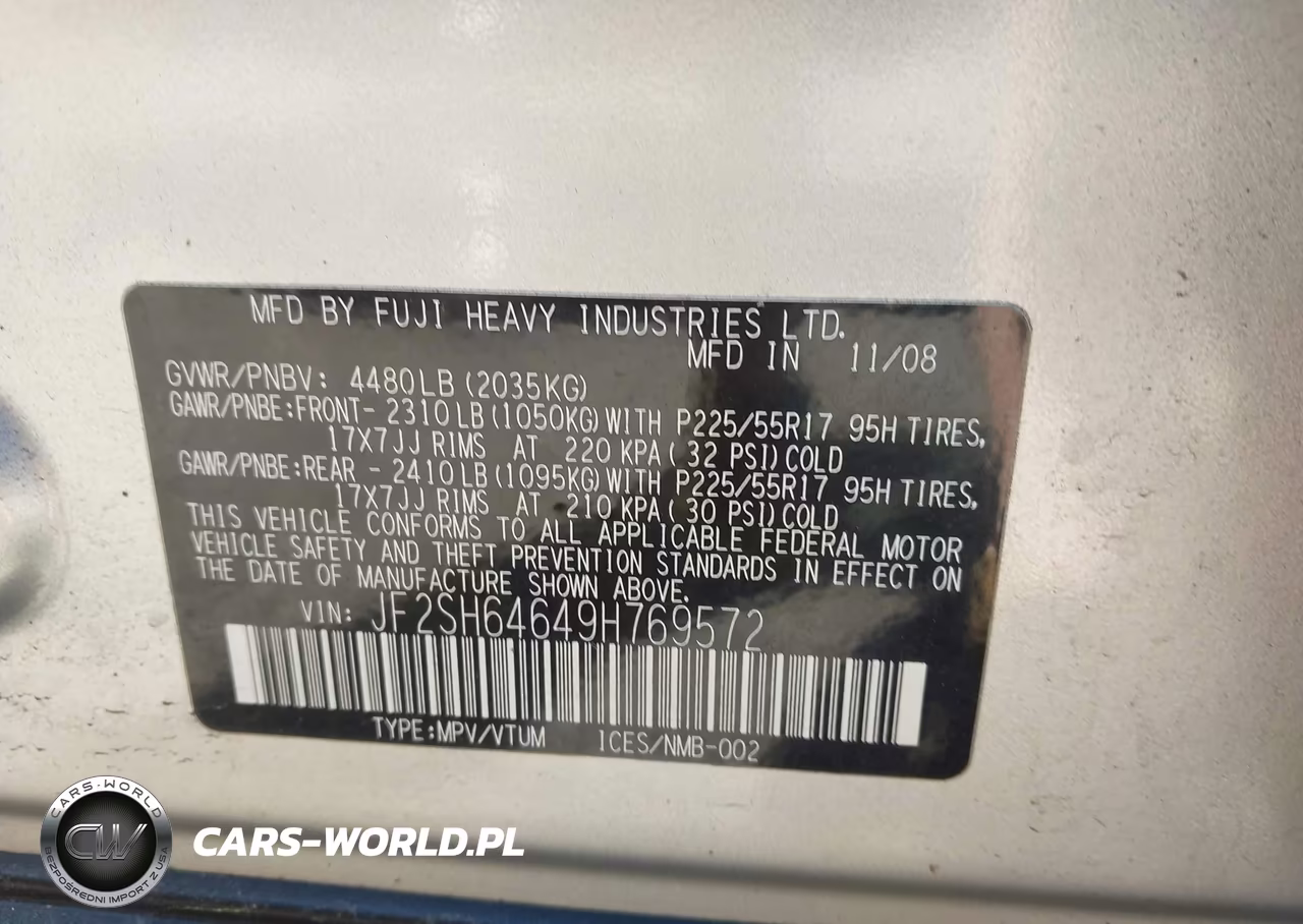 2009 Subaru Forester 2.5X Limited VIN:JF2SH64649H769572 - 9