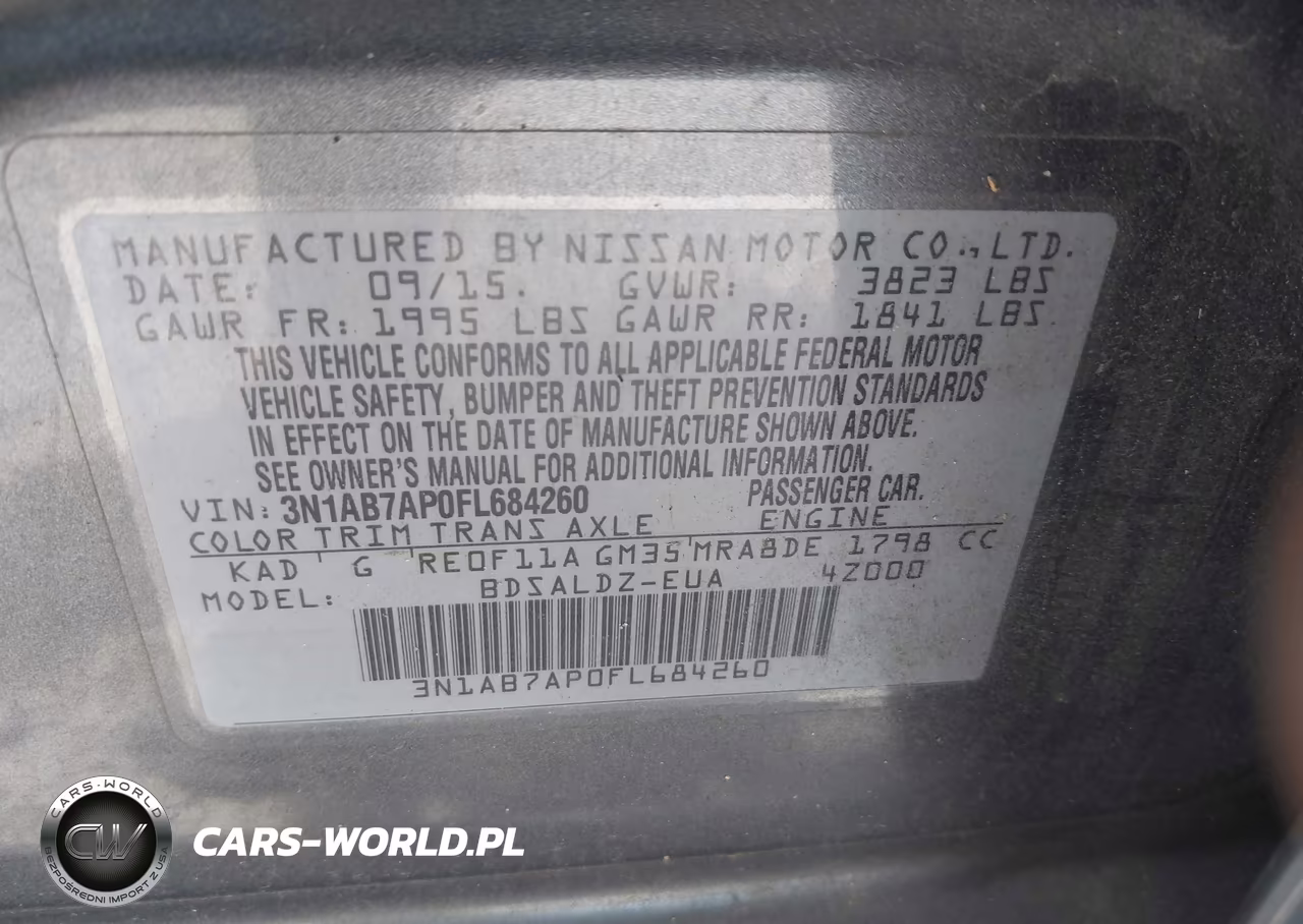 2015 Nissan Sentra Sv VIN:3N1AB7AP0FL684260 - 9