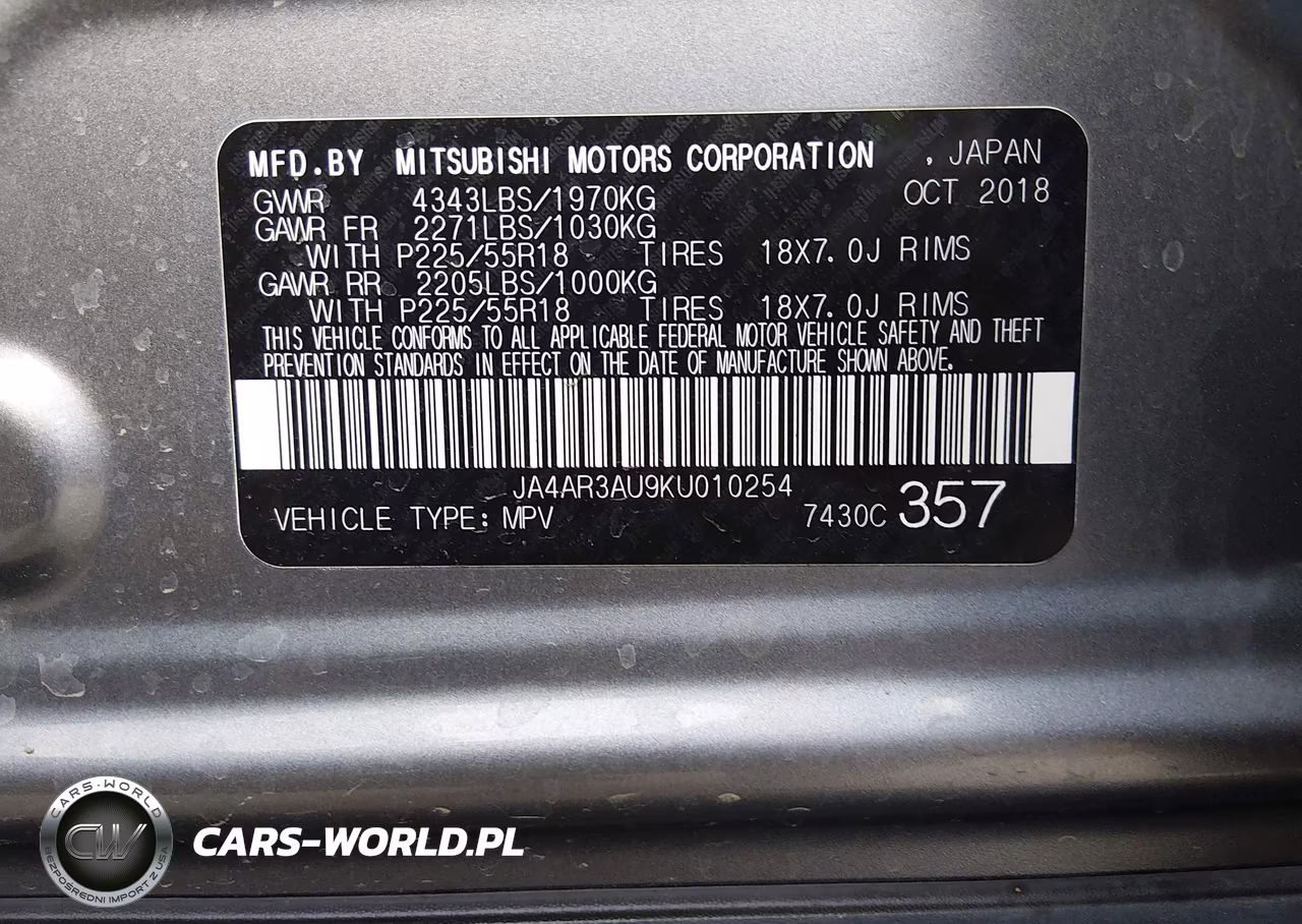 2019 Mitsubishi Outlander Sport 2.0 Le VIN:JA4AR3AU9KU010254 - 9