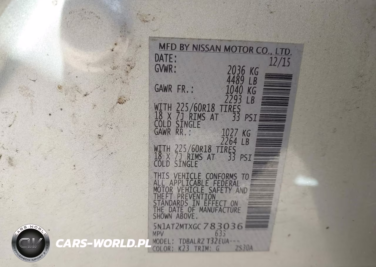 2016 Nissan Rogue Sl VIN:5N1AT2MTXGC783036 - 9