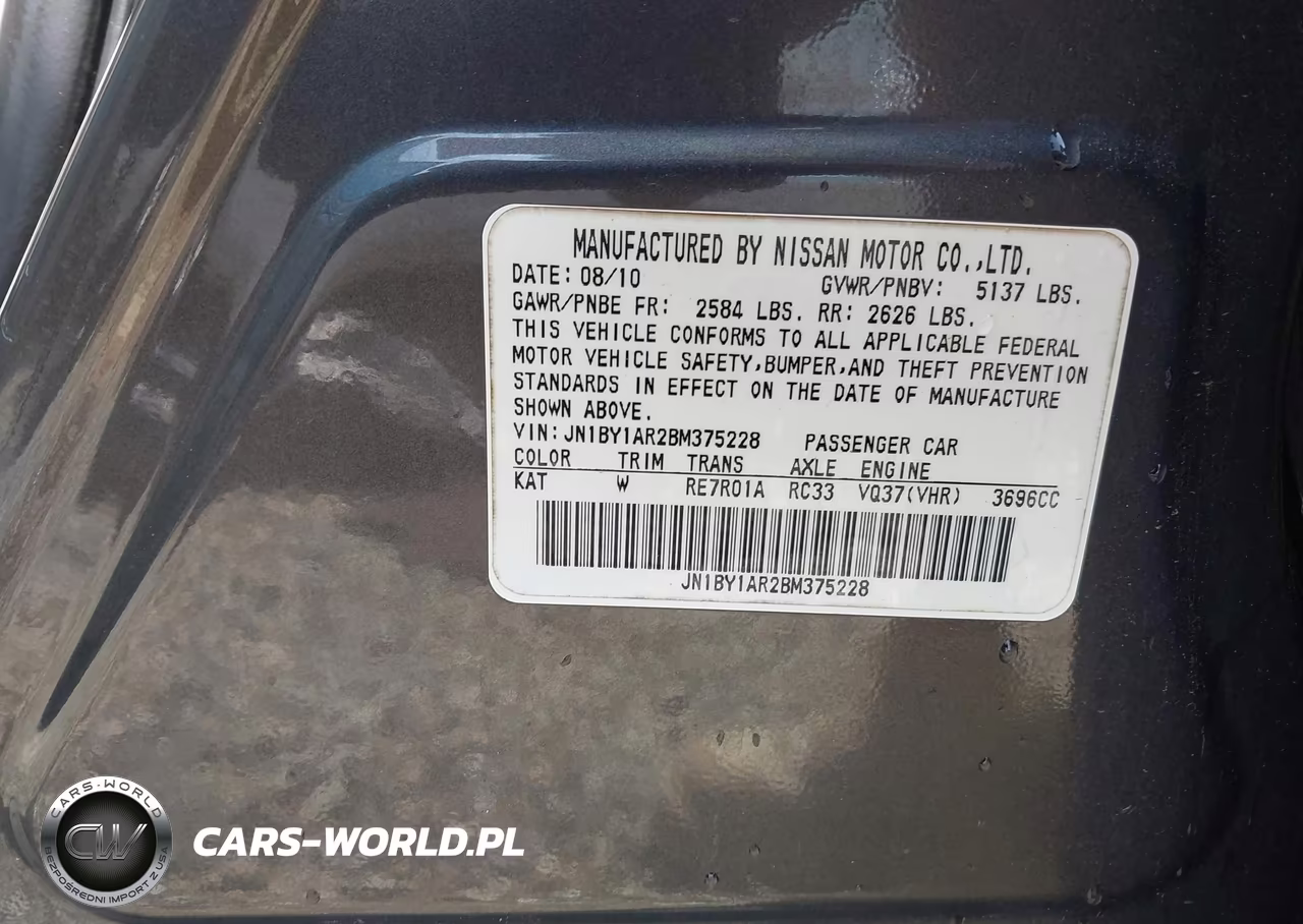 2011 Infiniti M37X VIN:JN1BY1AR2BM375228 - 9