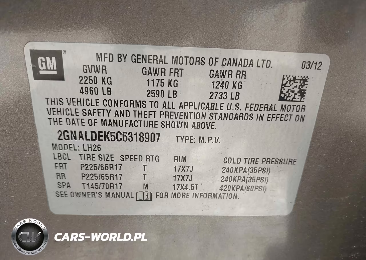 2012 Chevrolet Equinox 1Lt VIN:2GNALDEK5C6318907 - 9