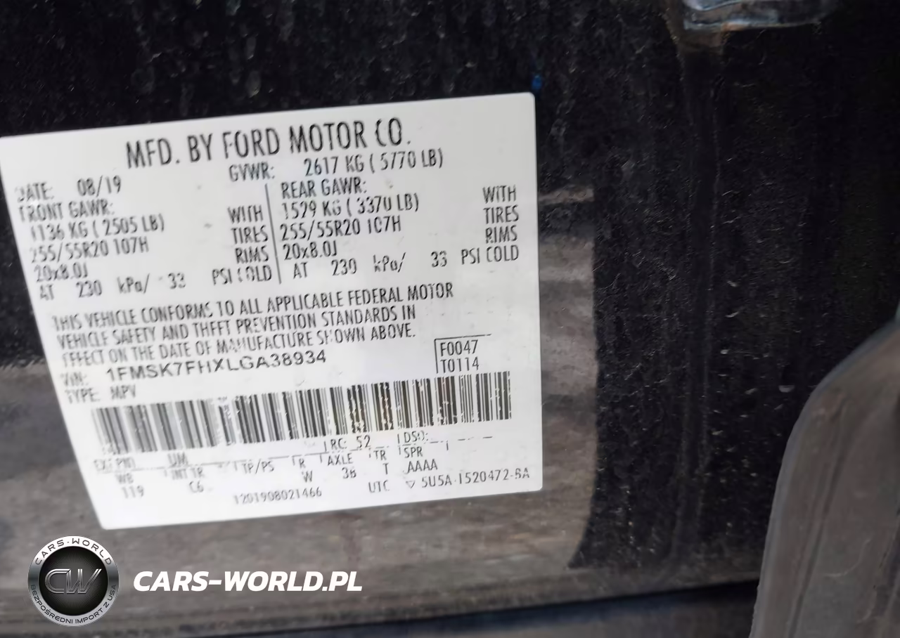 2020 Ford Explorer Limited VIN:1FMSK7FHXLGA38934 - 9