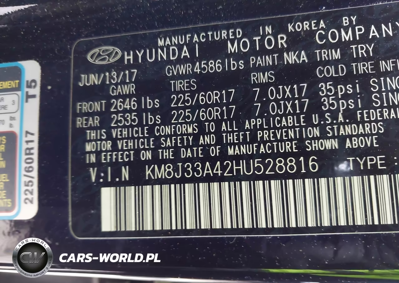 2017 Hyundai Tucson Se VIN:KM8J33A42HU528816 - 9