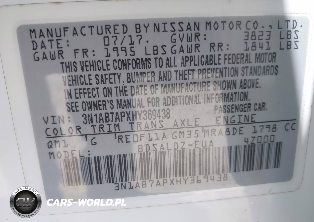 2017 Nissan Sentra Sv VIN:3N1AB7APXHY369438 - 9