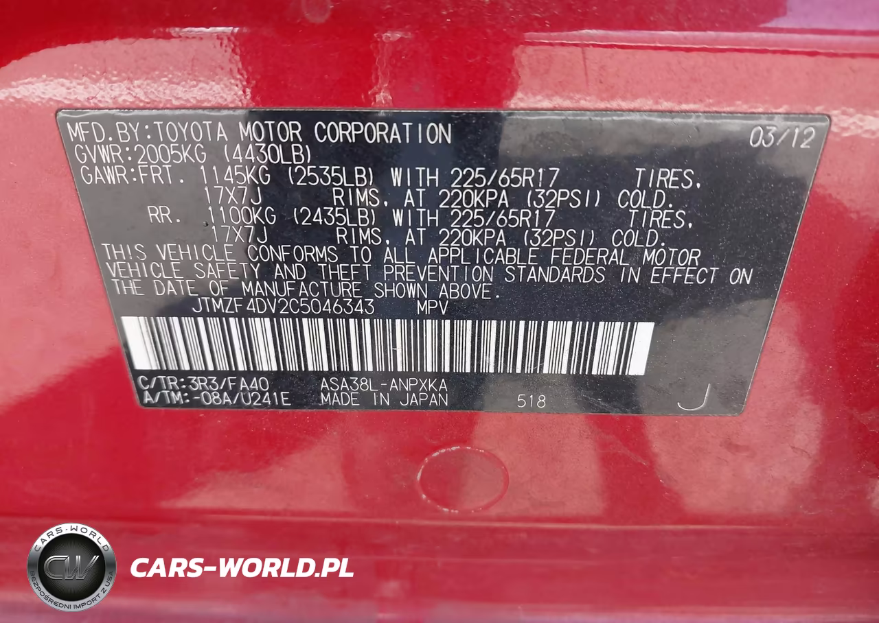 2012 Toyota Rav4 VIN:JTMZF4DV2C5046343 - 9