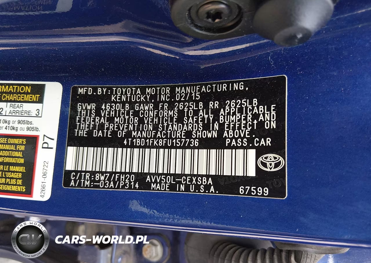 2015 Toyota Camry Hybrid Se VIN:4T1BD1FK8FU157736 - 9