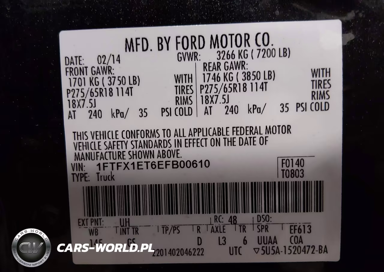 2014 Ford F-150 Xlt VIN:1FTFX1ET6EFB00610 - 9