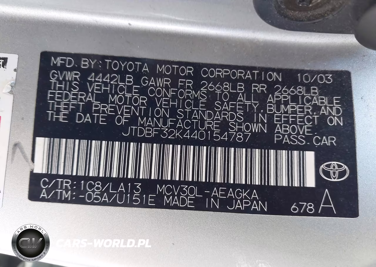 2004 Toyota Camry Xle V6 VIN:JTDBF32K440154787 - 9