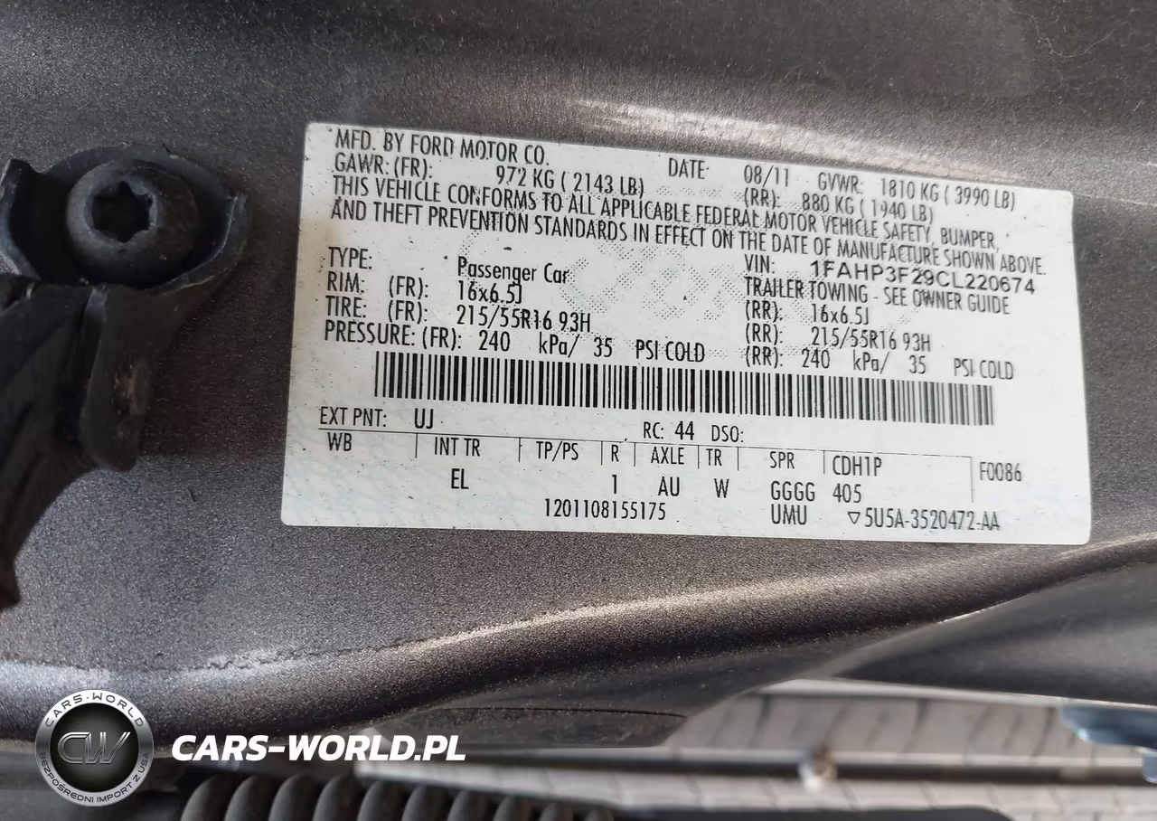 2012 Ford Focus Se VIN:1FAHP3F29CL220674 - 9