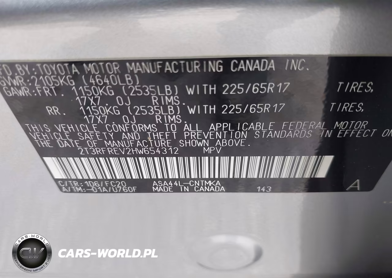 2017 Toyota Rav4 Xle VIN:2T3RFREV2HW654312 - 9