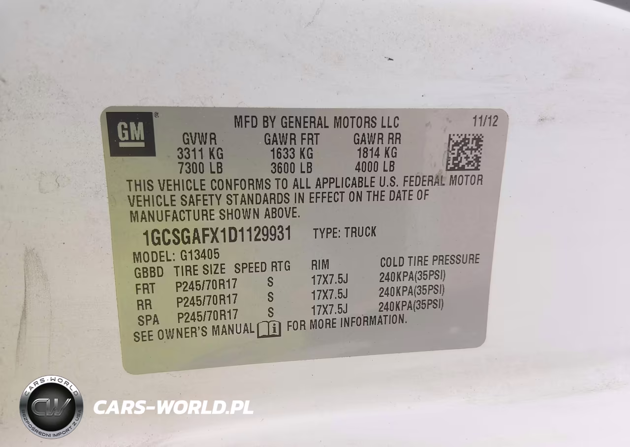 2013 Chevrolet Express 1500 Work Van VIN:1GCSGAFX1D1129931 - 9