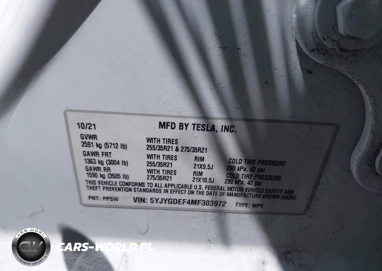 2021 Tesla Model Y Performance Dual Motor All-Wheel Drive VIN:5YJYGDEF4MF303972 - 9