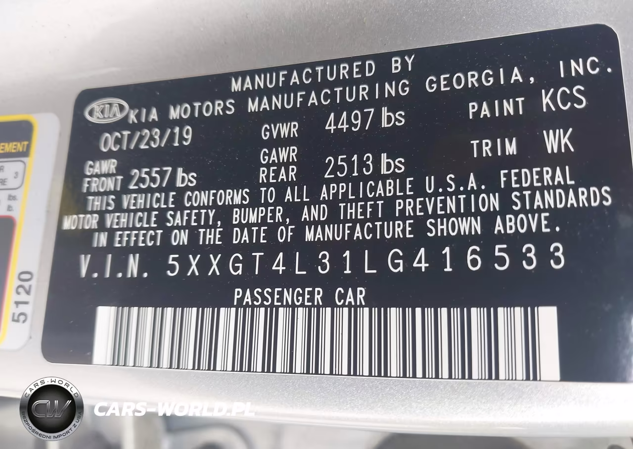 2020 Kia Optima Lx VIN:5XXGT4L31LG416533 - 9