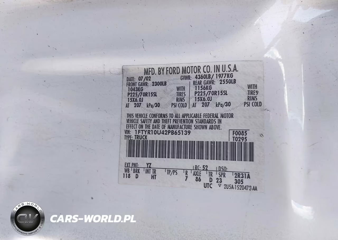 2002 Ford Ranger Edge-Xl-Xlt VIN:1FTYR10U42PB65139 - 9
