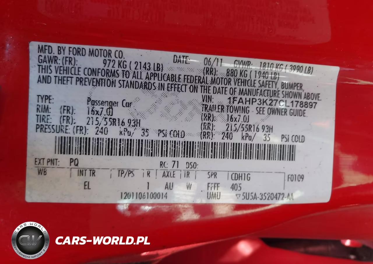 2012 Ford Focus Se VIN:1FAHP3K27CL178897 - 9