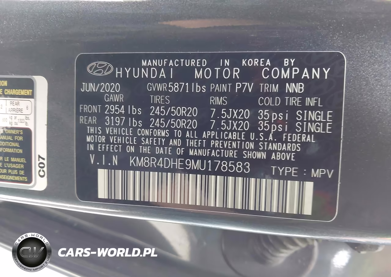 2021 Hyundai Palisade Sel VIN:KM8R4DHE9MU178583 - 9