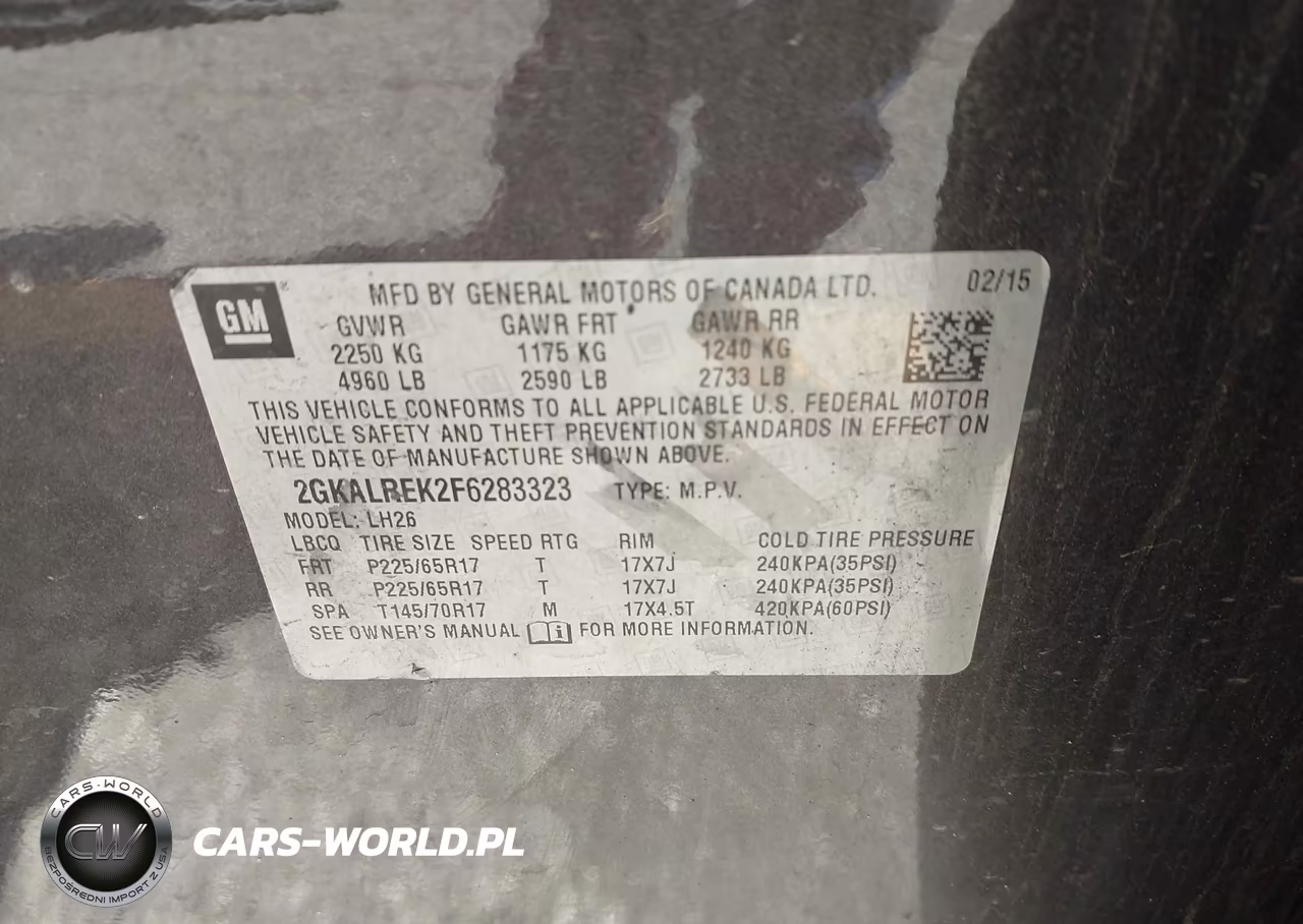 2015 GMC Terrain Sle-2 VIN:2GKALREK2F6283323 - 9
