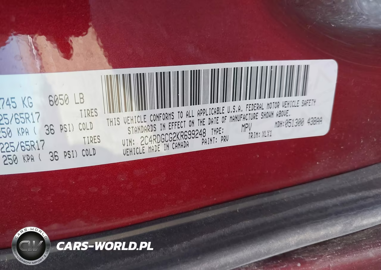 2019 Dodge Grand Caravan Sxt VIN:2C4RDGCG2KR699248 - 9
