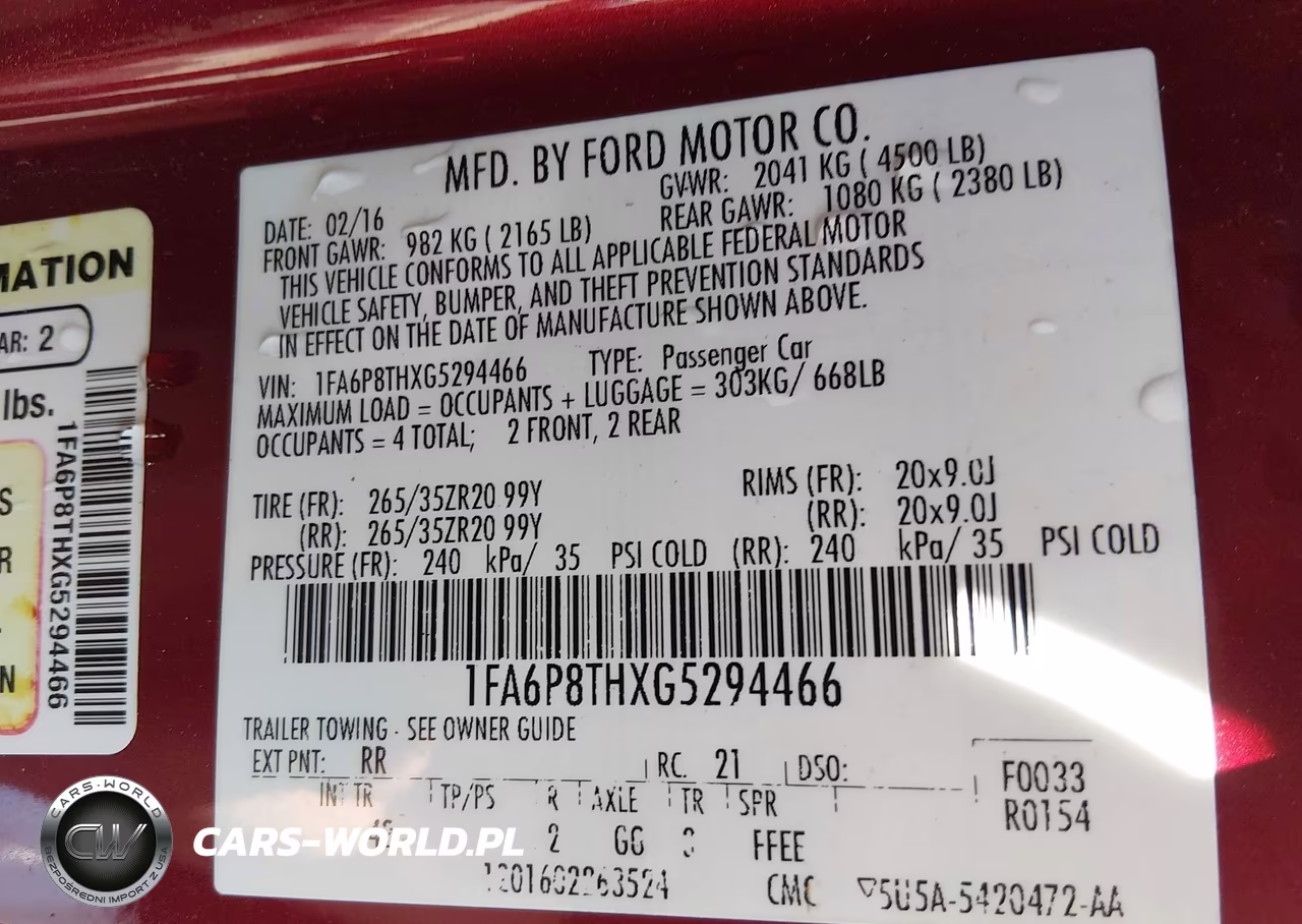 2016 Ford Mustang Ecoboost VIN:1FA6P8THXG5294466 - 9