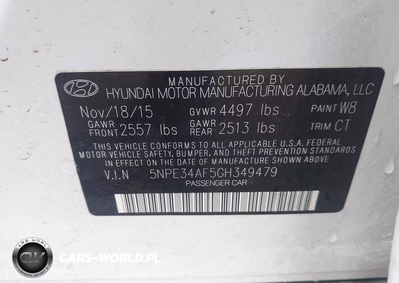 2016 Hyundai Sonata Sport VIN:5NPE34AF5GH349479 - 9