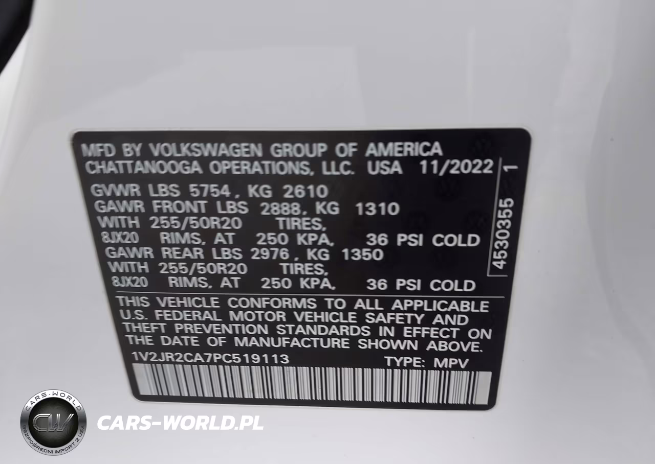 2023 Volkswagen Atlas 3.6L V6 Se W-Technology VIN:1V2JR2CA7PC519113 - 9