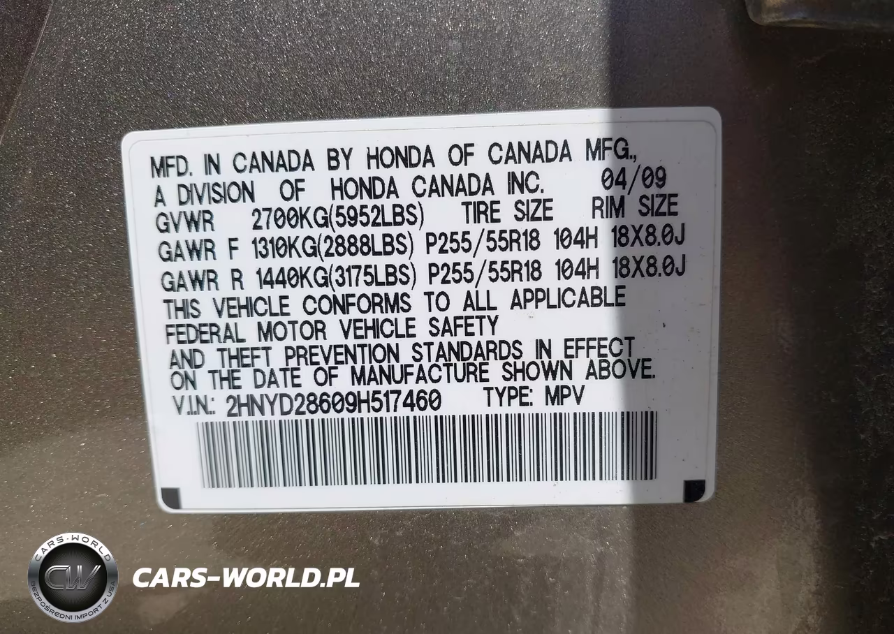 2009 Acura Mdx Technology Package VIN:2HNYD28609H517460 - 9