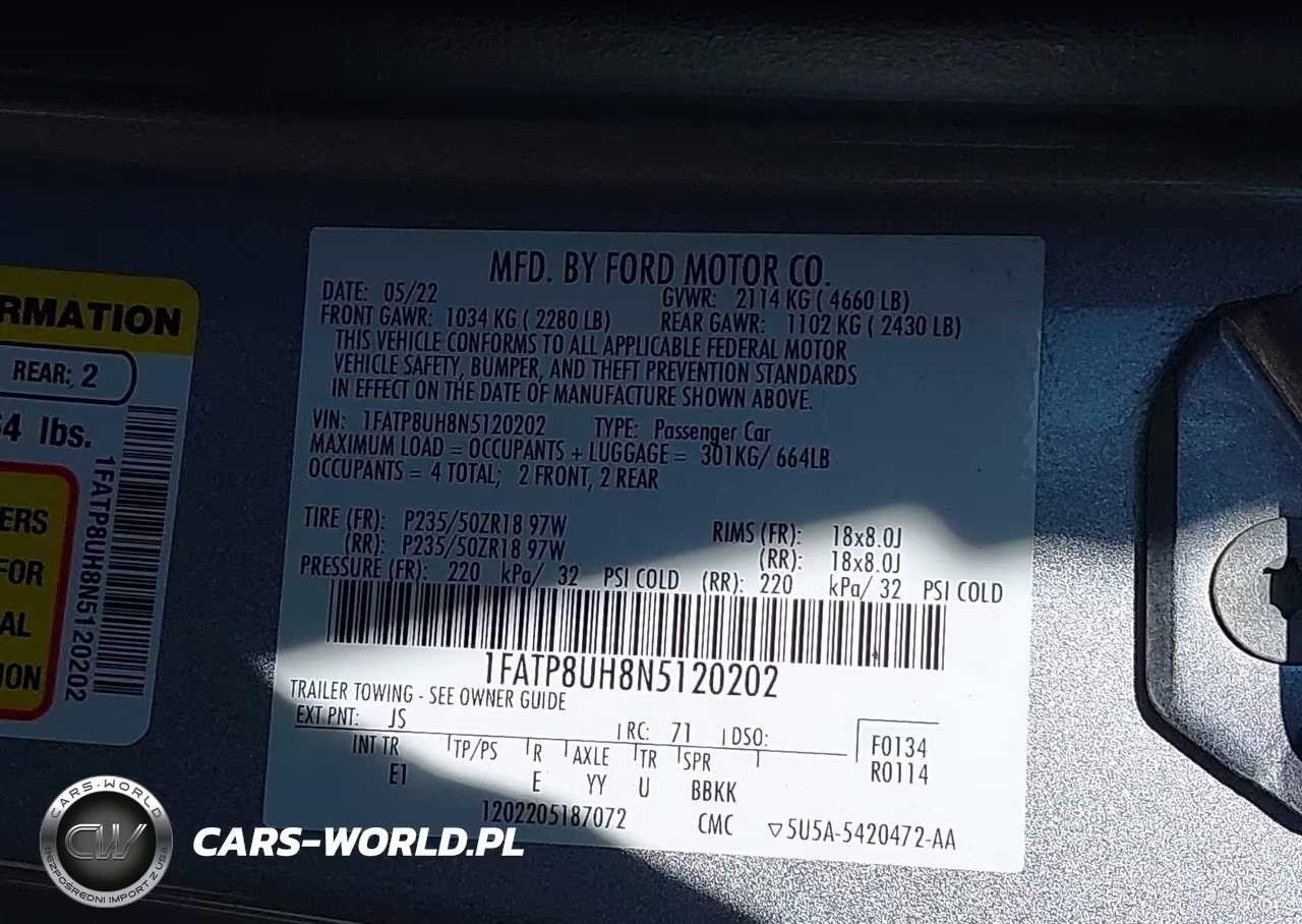 2022 Ford Mustang Ecoboost Premium VIN:1FATP8UH8N5120202 - 9