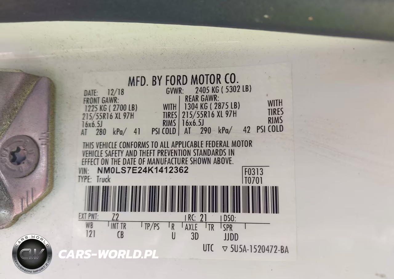 2019 Ford Transit Connect Xl VIN:NM0LS7E24K1412362 - 9