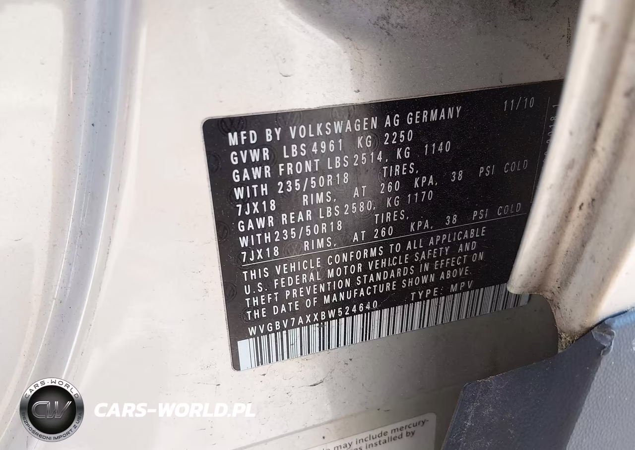 2011 Volkswagen Tiguan Se VIN:WVGBV7AXXBW524640 - 9