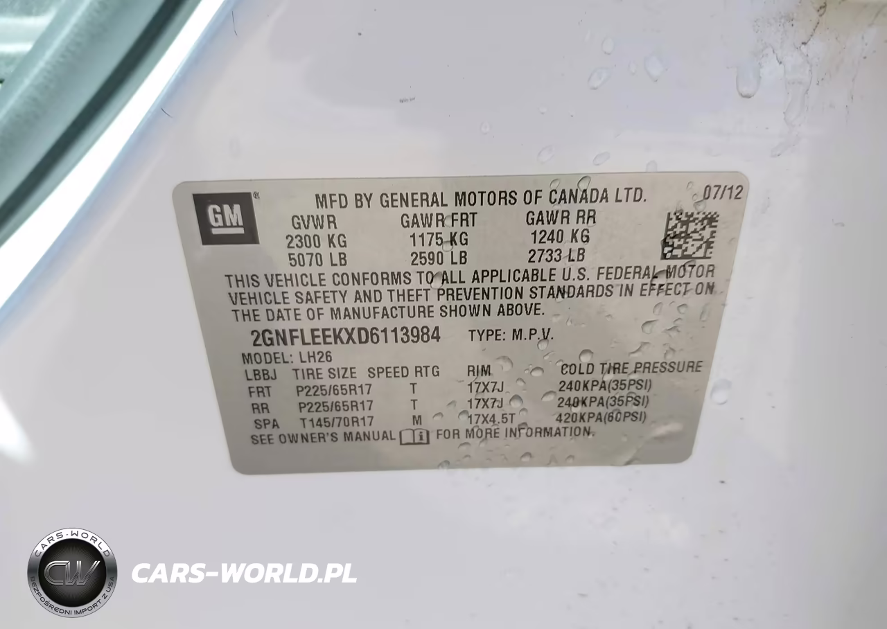 2013 Chevrolet Equinox 1Lt VIN:2GNFLEEKXD6113984 - 9