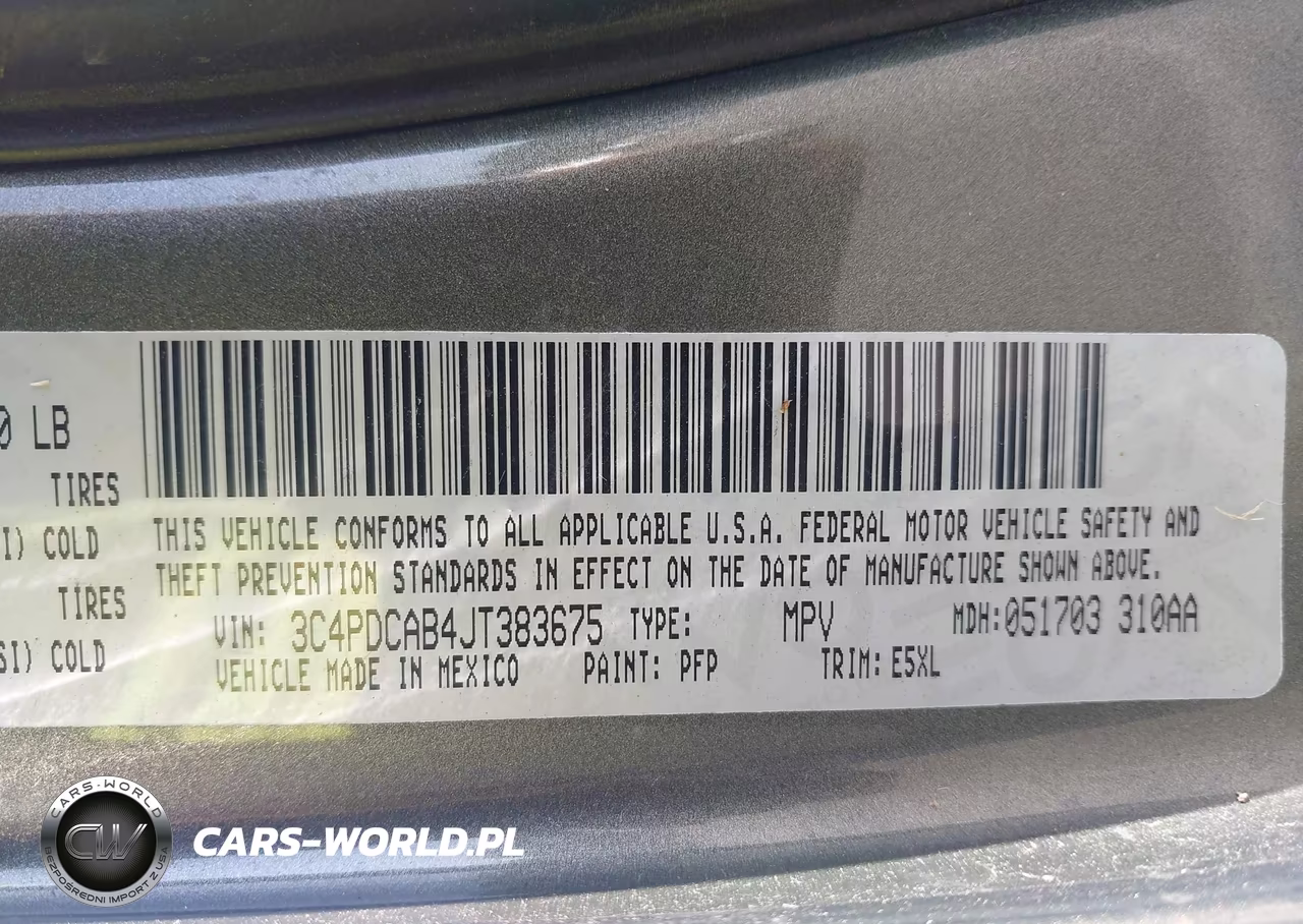 2018 Dodge Journey Se VIN:3C4PDCAB4JT383675 - 9