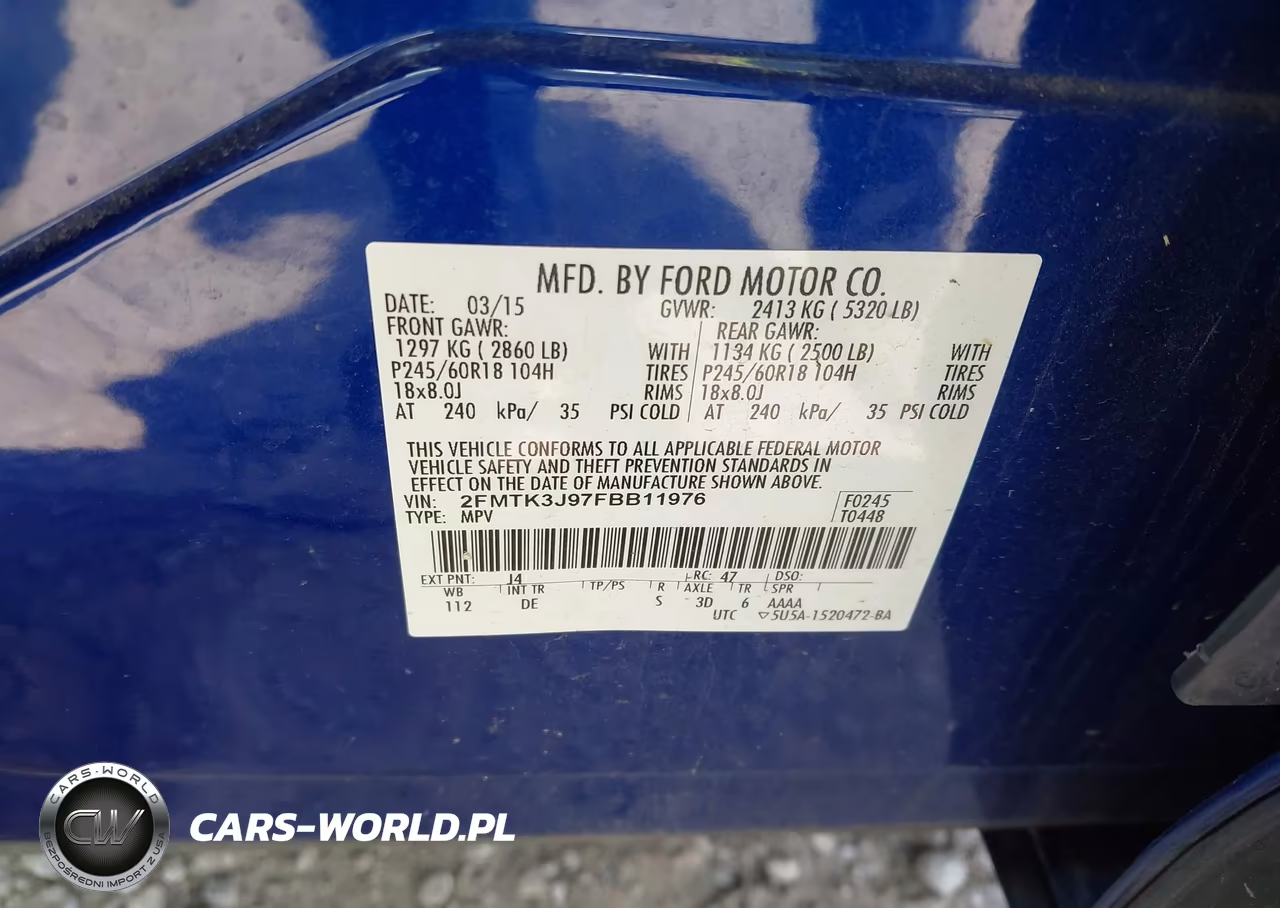 2015 Ford Edge Sel VIN:2FMTK3J97FBB11976 - 9