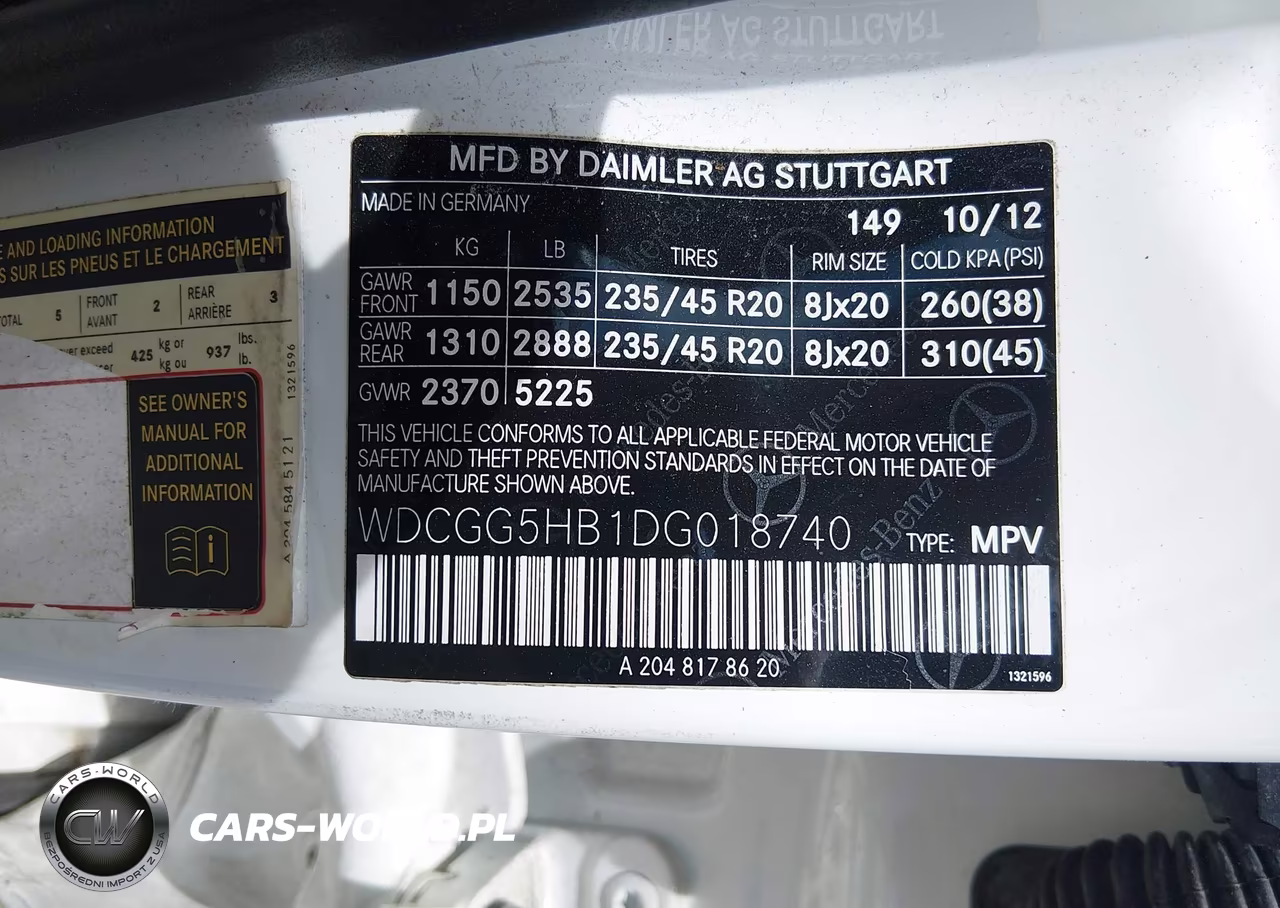 2013 Mercedes-Benz Glk 350 VIN:WDCGG5HB1DG018740 - 9