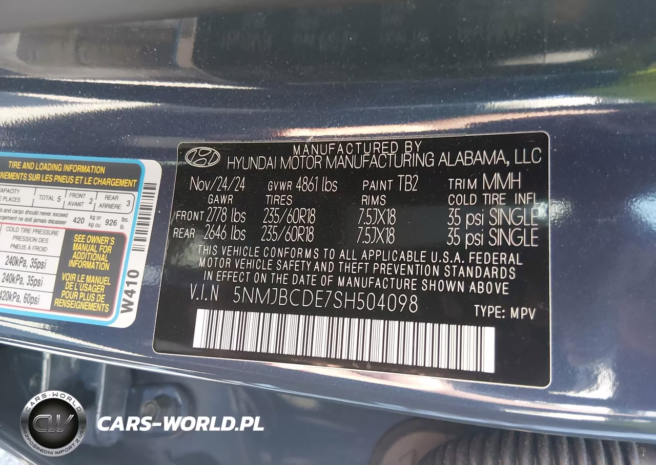 2025 Hyundai Tucson Sel VIN:5NMJBCDE7SH504098 - 9