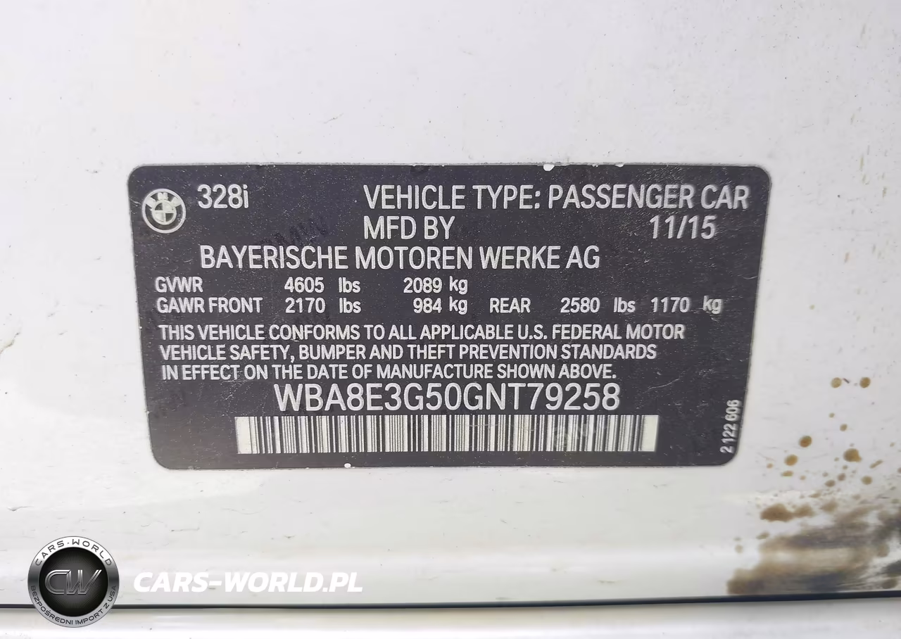 2016 BMW 328I xDrive VIN:WBA8E3G50GNT79258 - 9