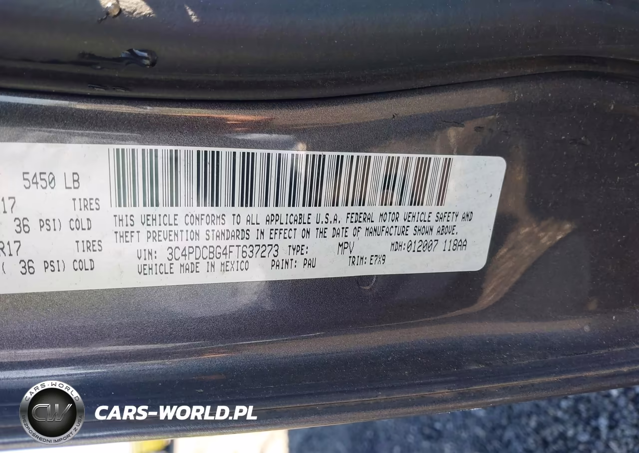 2015 Dodge Journey Sxt VIN:3C4PDCBG4FT637273 - 9